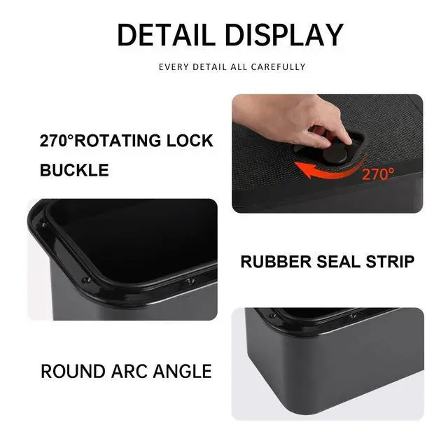 Alt view image 4 of 6 - Marine Deck Access Hatch 10.63"×14.76" White/Black Rectangle Boat Hatch & Lid,Boat Deck Hatch Lids