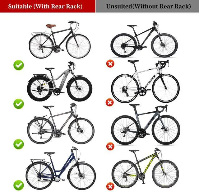 Alt view image 7 of 7 - Upgraded Rear Child Bike Seat,Back Mount Kid's Bike Seat with Foot Pedals Back Rest Handrail, Designed for Children Aged 18 Month to 8 Years Old,Easy Installation