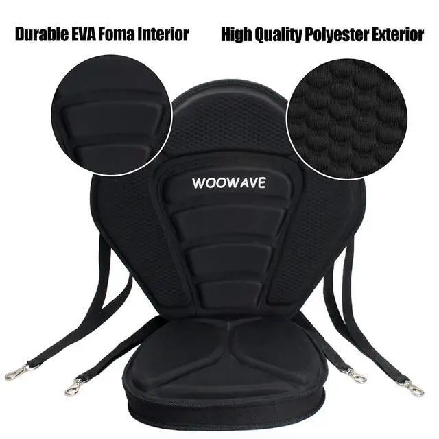 Alt view image 3 of 7 - Kayak Seat Padded Deluxe Paddleboard Seats Adjustable Boat Seat Cushioned Fishing Seat High Back Comfortable Backrest Support for Universal Sit
