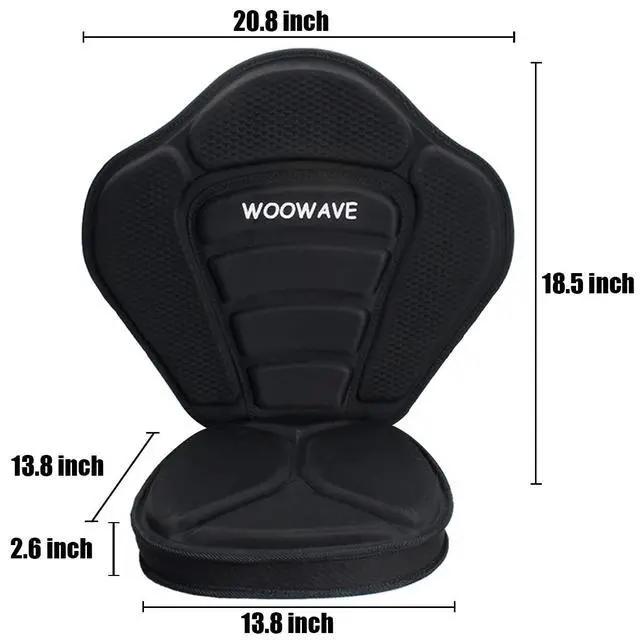Alt view image 6 of 7 - Kayak Seat Padded Deluxe Paddleboard Seats Adjustable Boat Seat Cushioned Fishing Seat High Back Comfortable Backrest Support for Universal Sit