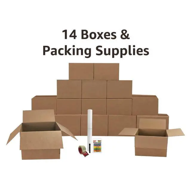 Alt view image 3 of 6 - Bigger Boxes Smart Moving Kit #1, 1 to 2 Bedroom | Medium & Large Boxes, 60 Moving Labels, Packing Paper & Packing Tape, Apartment Moving Kit