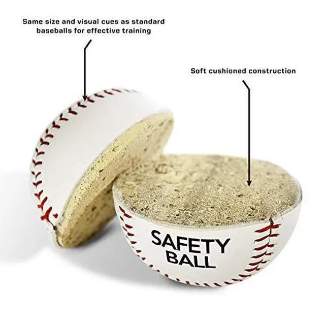 Alt view image 3 of 3 - Soft Cushioned Safety Baseballs, 2 Pack