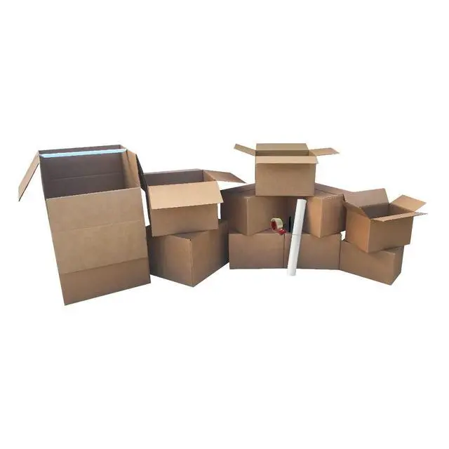 Alt view image 3 of 6 - Wardrobe Moving Boxes Kit, Small, Medium, Large & Shorty | Packing Paper, Tape & Dispenser, Bubble Roll, 1 Marker, Apartment Moving Kit