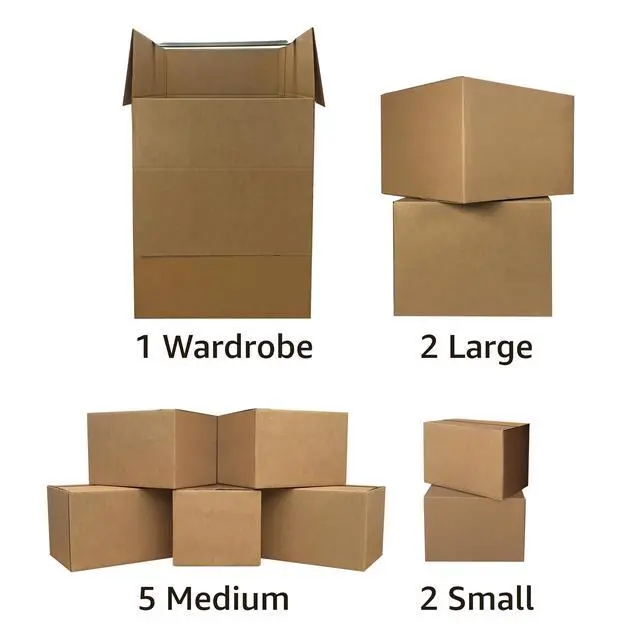 Alt view image 6 of 6 - Wardrobe Moving Boxes Kit, Small, Medium, Large & Shorty | Packing Paper, Tape & Dispenser, Bubble Roll, 1 Marker, Apartment Moving Kit