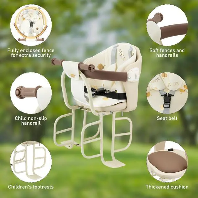 Alt view image 5 of 7 - Kid's Bike seat Rear Child Carrier Bike Chair for Bicycle Kids seat for Children 2~4 Years,Weight 55 lbs