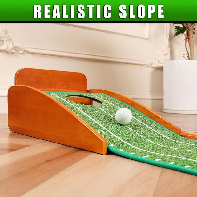 Alt view image 3 of 7 - Premium Golf Putting Green Indoor with 3 Golf Putting Gates - Improves Putting Accuracy and Skill Levels Golf Putting Mat - Ideal for Indoor and Outdoor Training