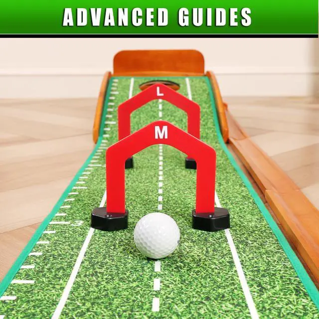 Alt view image 6 of 7 - Premium Golf Putting Green Indoor with 3 Golf Putting Gates - Improves Putting Accuracy and Skill Levels Golf Putting Mat - Ideal for Indoor and Outdoor Training