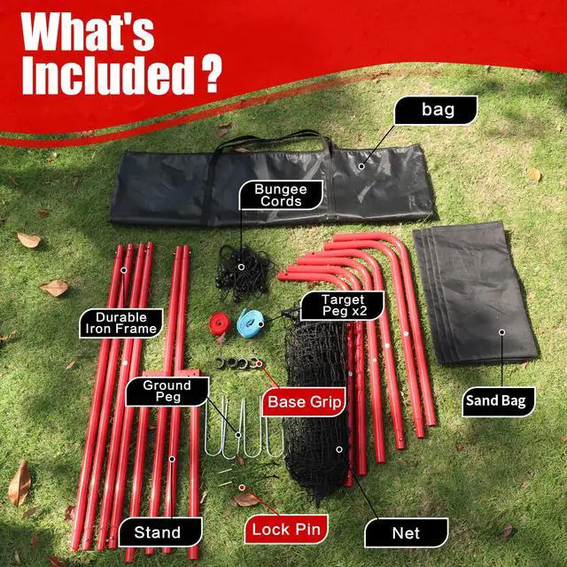 Alt view image 5 of 7 - Volleyball Rebounder Net 7x4 Ft, 5-Angle Adjustable Rebounder Net for Practicing Digging, Setting, Spiking, Bounce Back Training Equipment with 2 Target Stripes & Portable Travel Bag for Storage