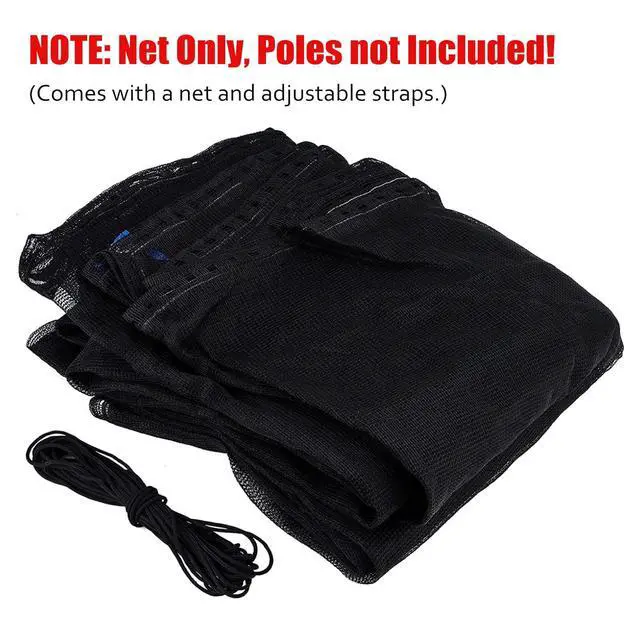 Alt view image 2 of 7 - Round Trampoline Replacement Safety Net for 6 Straight Poles | UV-Resistant, Breathable, Weather-Resistant, with Adjustable Straps, Zippers, Protection Buckles(Net Only) for Round Frame