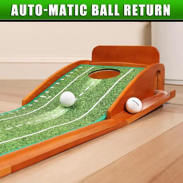 Alt view image 2 of 7 - Premium Golf Putting Green Indoor with 3 Golf Putting Gates - Improves Putting Accuracy and Skill Levels Golf Putting Mat - Ideal for Indoor and Outdoor Training