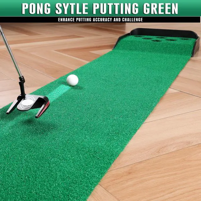 Alt view image 2 of 7 - Golf Putting Green Indoor - Advanced Guides Golf Putting Mat - Enhance Putting Accuracy and Challenge