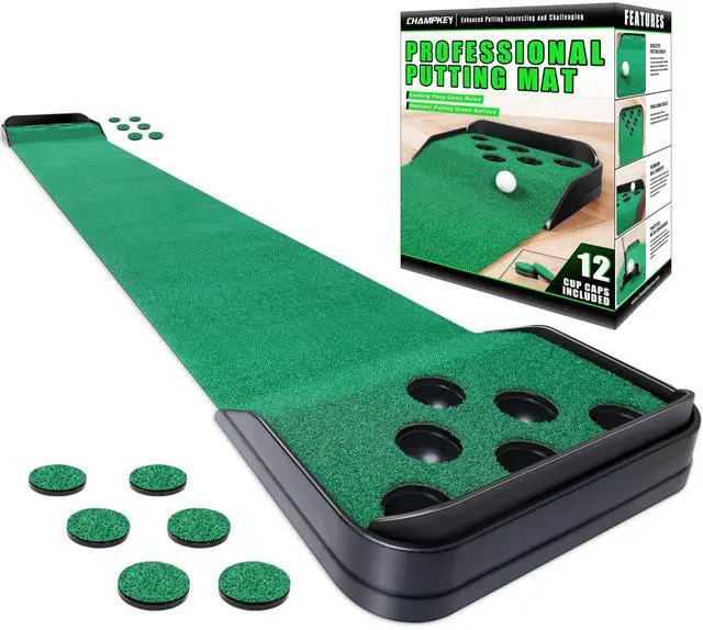 Main image of Golf Putting Green Indoor - Advanced Guides Golf Putting Mat - Enhance Putting Accuracy and Challenge