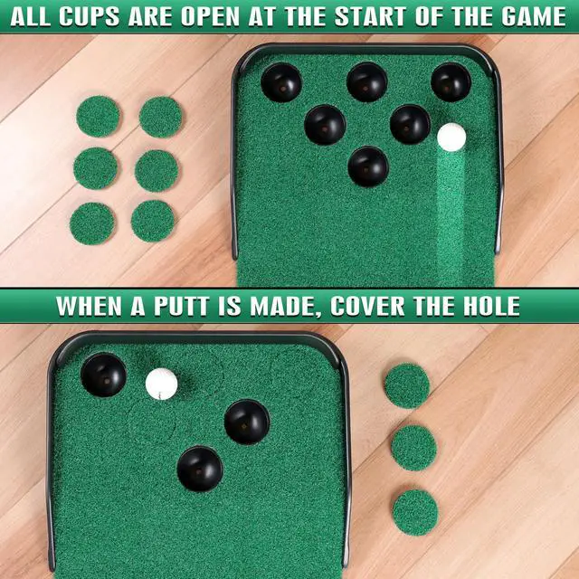 Alt view image 4 of 7 - Golf Putting Green Indoor - Advanced Guides Golf Putting Mat - Enhance Putting Accuracy and Challenge