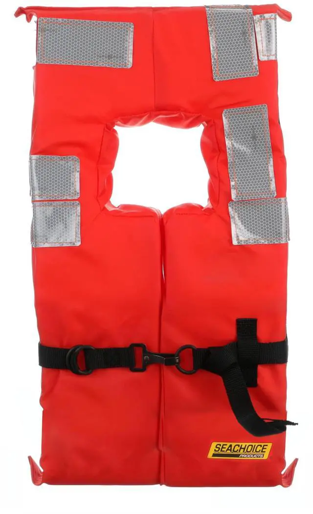 Main image of Type I Commercial Offshore Vest & Jacket, Fluorescent Orange, Reflective Panels, Various Sizes