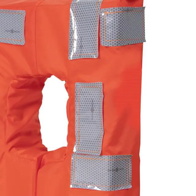 Alt view image 2 of 4 - Type I Commercial Offshore Vest & Jacket, Fluorescent Orange, Reflective Panels, Various Sizes