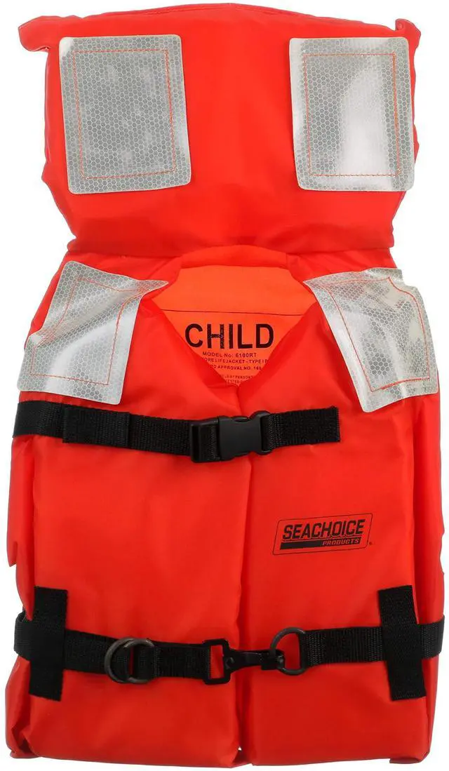 Main image of Type I Commercial Offshore Vest & Jacket, Fluorescent Orange, Reflective Panels, Various Sizes
