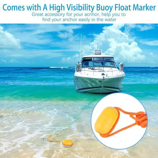 Alt view image 5 of 7 - Boat Sand Anchor, 17"/27"/34"/46" 316 Stainless Steel PWC Sand Anchors Ideal for Pontoon, Kayak Jet Ski Keeps Securely Near Sandbar Beach or Shallow Water, Detachable Design with Handbag Packaging