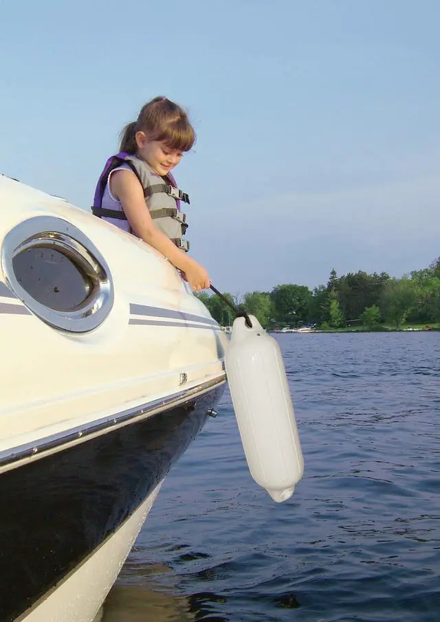 Alt view image 6 of 7 - Taylor Made Boat Fender 4-Pack, 6" x 22", Heavy-Duty Marine-Grade Vinyl Boat Bumpers for Docking, Ribbed Twin-Eye Design, Fits Boats Up to 25 ft, UV-Resistant, No Rope Included