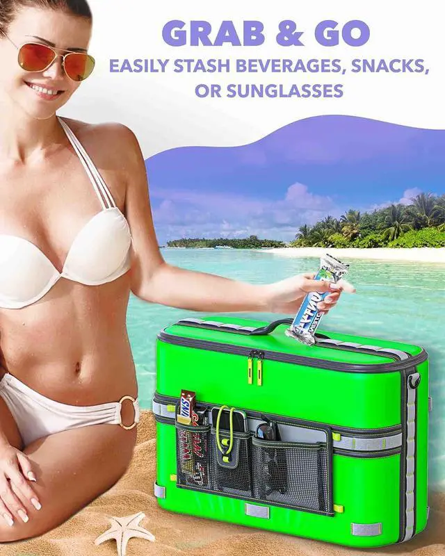Alt view image 6 of 7 - TidyFriend Kayak Cooler Behind Seat, Waterproof Cooler for Kayaking, Kayak Accessories Cooler Bag, Compatible with Lawn Chair Seat, Portable Ice Chest, Keeps Drinks Cold, Travel, Beach, Lunch