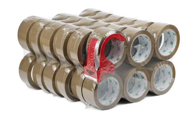 Alt view image 6 of 6 - 36Rolls Brown Packing Tape with Dispenser, Box Packing Tape Rolls for Packaging, Shipping and Moving, 2.4Mil 1.88 Inch x 60 Yard