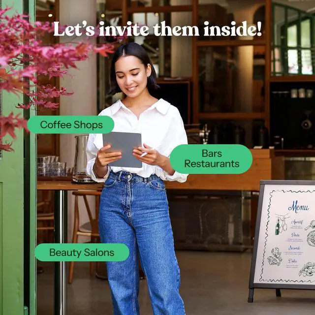 Alt view image 5 of 7 - Outdoor A-Frame Sidewalk Sign 22x28 Inch Sandwich Board, Black Coated Steel Metal Double-Sided, Heavy Duty Slide-in Folding Frame Sign Holder, 2 Corrugated Plastic Poster Boards, Display Stand