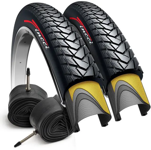 Main image of Set 700x35c City Bike Tires & Tubes Schrader/Presta - Foldable Tyre 37-622 | Folding 28 inch Bicycle Tyres, Accessories for Road, MTB, Hybrid and Touring Bikes, 1mm Anti Puncture