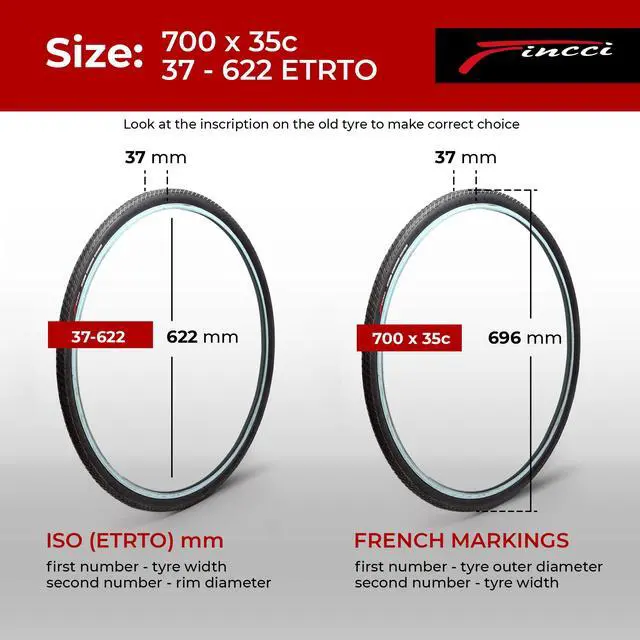 Alt view image 2 of 7 - Set 700x35c City Bike Tires & Tubes Schrader/Presta - Foldable Tyre 37-622 | Folding 28 inch Bicycle Tyres, Accessories for Road, MTB, Hybrid and Touring Bikes, 1mm Anti Puncture