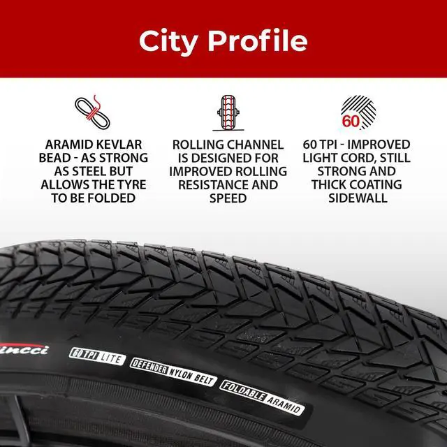 Alt view image 5 of 7 - Set 700x35c City Bike Tires & Tubes Schrader/Presta - Foldable Tyre 37-622 | Folding 28 inch Bicycle Tyres, Accessories for Road, MTB, Hybrid and Touring Bikes, 1mm Anti Puncture