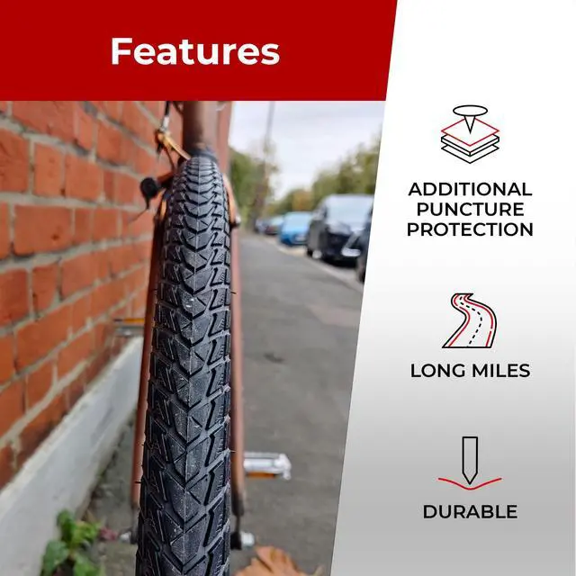 Alt view image 6 of 7 - Set 700x35c City Bike Tires & Tubes Schrader/Presta - Foldable Tyre 37-622 | Folding 28 inch Bicycle Tyres, Accessories for Road, MTB, Hybrid and Touring Bikes, 1mm Anti Puncture