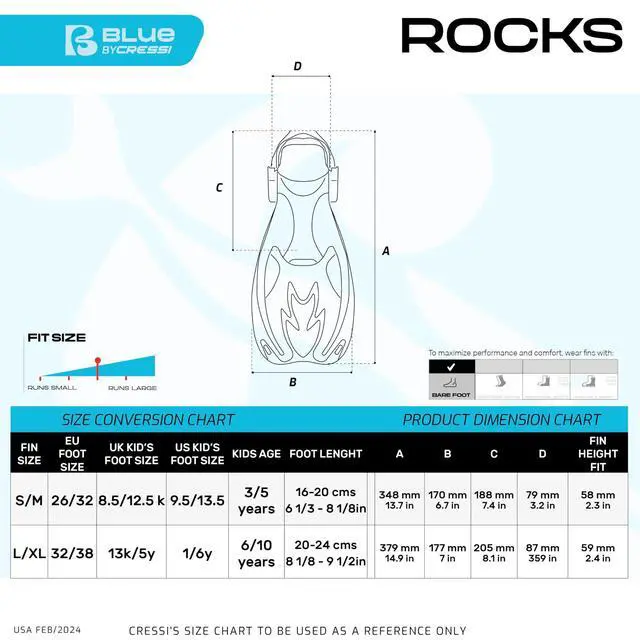 Alt view image 5 of 7 - Kids Snorkeling Set- Short Adjustable Fins, Silicone Mask, and Dry Snorkel- Tinetto Rocks Dry Set- Designed in Italy