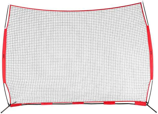 Alt view image 2 of 7 - 7X7ft/12X9ft/16X10ft/20x10ft Barricade Backstop Net, Ball Sports Barrier Netting, Portable Practice Net for Baseball Softball Lacrosse Hockey Basketball Equipment Training Net