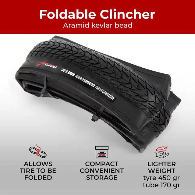 Alt view image 4 of 7 - Set 700x35c City Bike Tires & Tubes Schrader/Presta - Foldable Tyre 37-622 | Folding 28 inch Bicycle Tyres, Accessories for Road, MTB, Hybrid and Touring Bikes, 1mm Anti Puncture