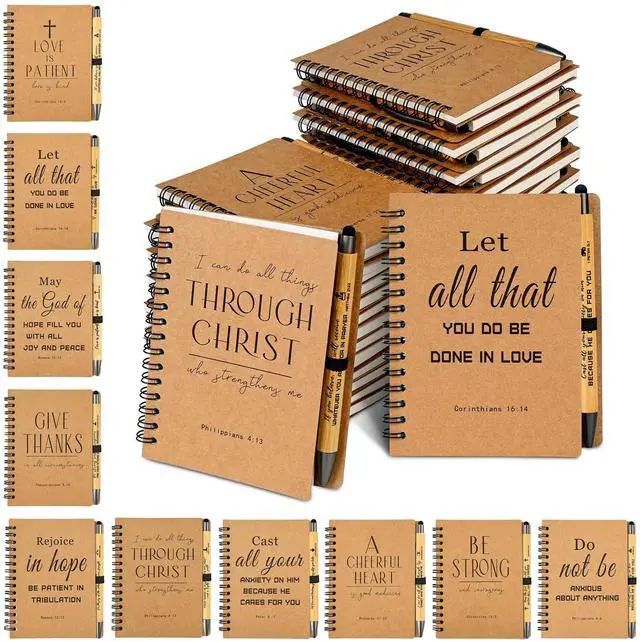 Main image of 60 Sets of Christian Spiral Notebooks Bulk Prayer Journals with Pens Small Notepad (5.43x4.33) - Christian Gifts for Church Members, Bible Study Groups & Church Families