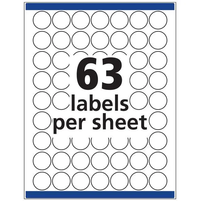 Alt view image 4 of 7 - Multiuse Removable Round Labels with Sure Feed Technology, 1", 5 Packs (6450)