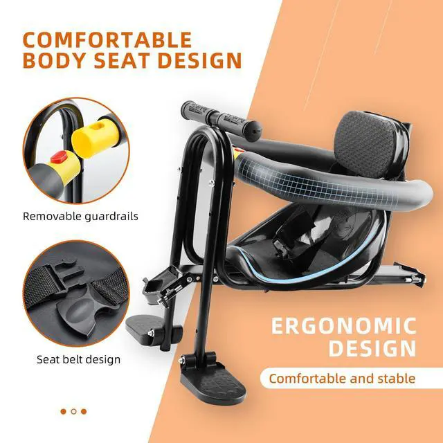 Alt view image 3 of 6 - Kids Bike seat, Kids Front Mounted Bike Seat for Adult Bike