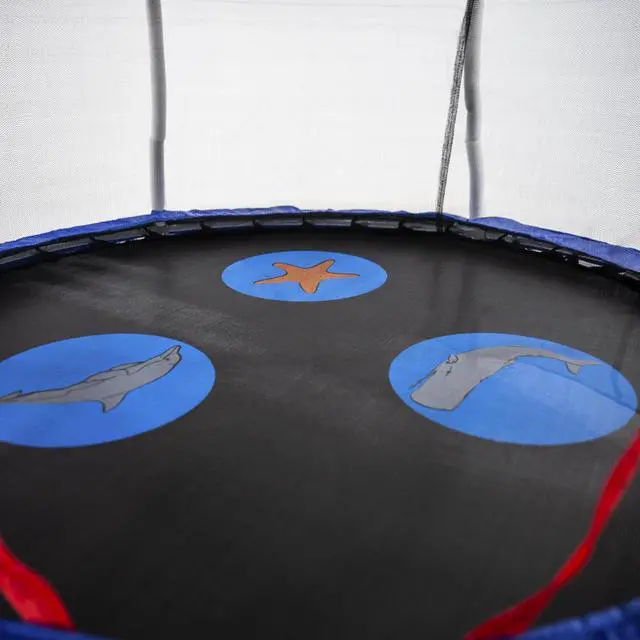 Alt view image 3 of 7 - Mini Trampoline with Enclosure Net