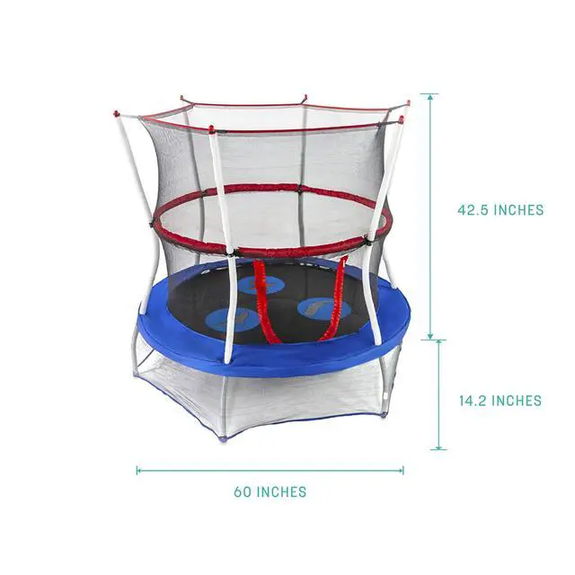 Alt view image 5 of 7 - Mini Trampoline with Enclosure Net