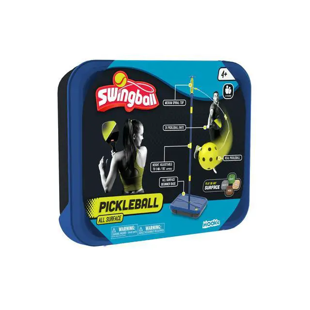 Alt view image 7 of 7 - Pickleball Paddles Tether Tennis Game Set - Portable All-Surface Base, Durable, Easy Assembly, Indoor & Outdoor Games, Backyard Games for Kids, Active Play for Kids and Families, Ages 6+