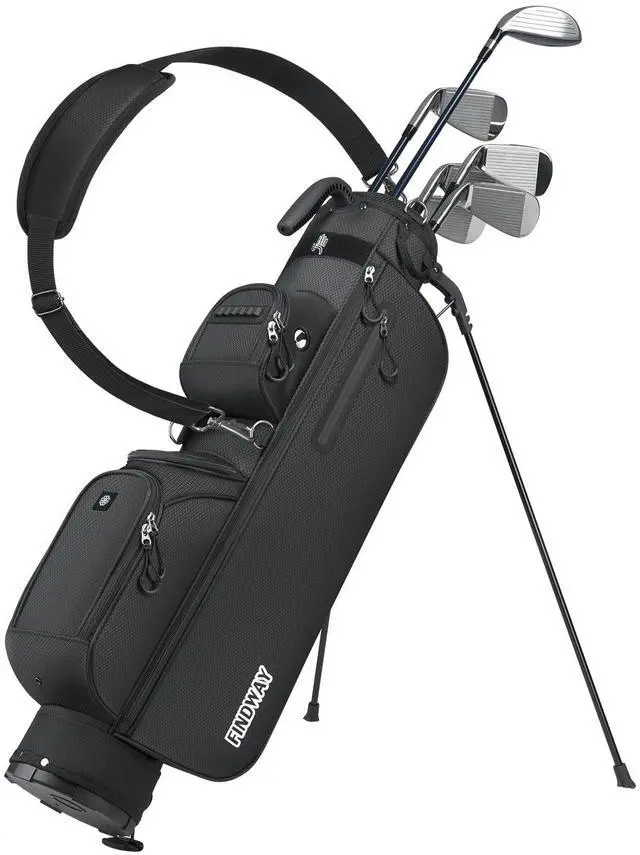 Main image of 3 Way Small Golf Bag Lightweight Pitch and Putt Golf Bag with Stand, Adjustable Dual Straps, Golf Stand Bag for Extra Storage in a Smaller Size, Golf Gifts for Men and Women
