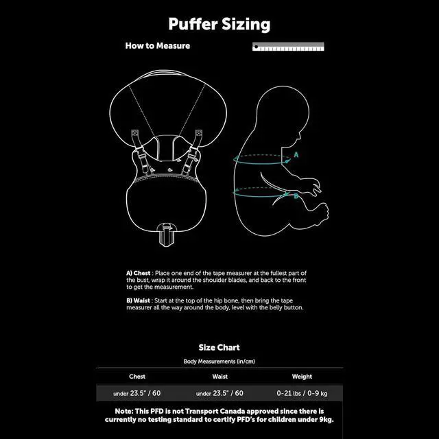 Alt view image 7 of 7 - Puffer Baby Flotation Vest for Infants 9-25 lbs