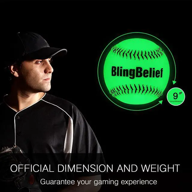 Alt view image 4 of 7 - Super Bright Glow in The Dark Baseball,Soccer Ball,Volleyball,Football, Light Up Luminous Baseball, Official Size and Weight Football, Recreational Use Practice Volleyball