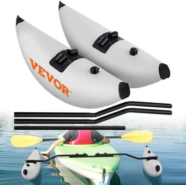 Alt view image 2 of 7 - Kayak Stabilizers, 2 PCS, PVC Inflatable Kayak Outrigger Float with Sidekick Arms Rod, Standing Float Stabilizer System Kit for Kayaks, Canoes, Fishing Boats