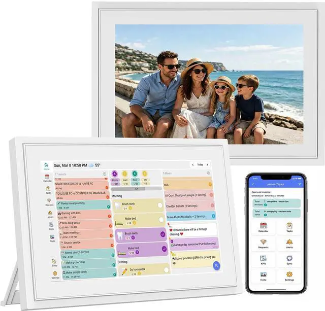 Main image of 10.1" calendar Electronic Planner with Cross-Platform Sync, Chore Tracking, Meal Planning & Photo Display