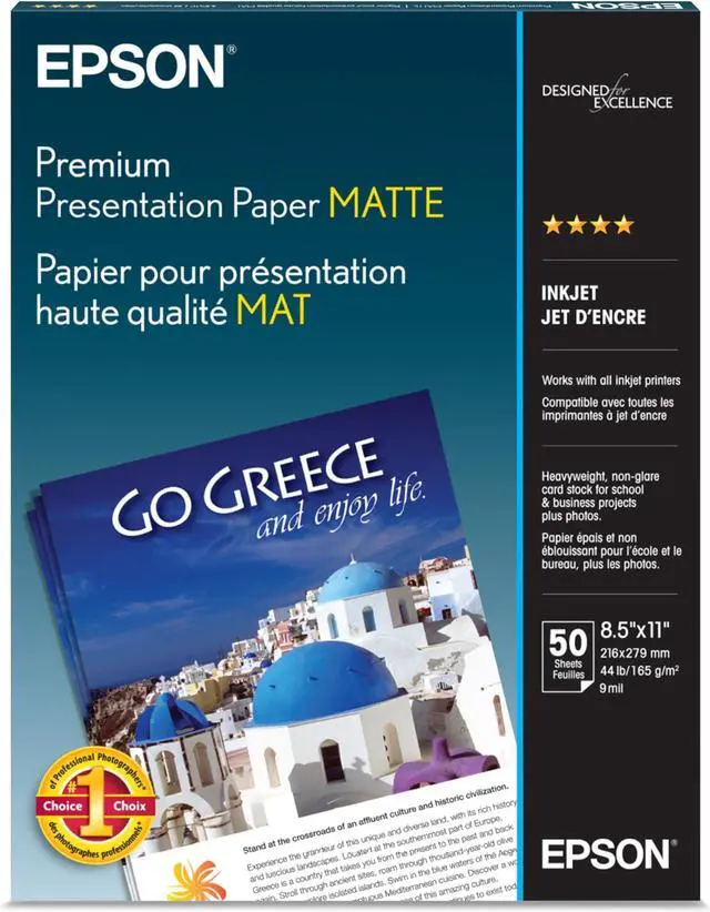 Main image of Heavyweight 8.5x11 Matte Paper, 50 Sheets (S041257), (Pack of 5)