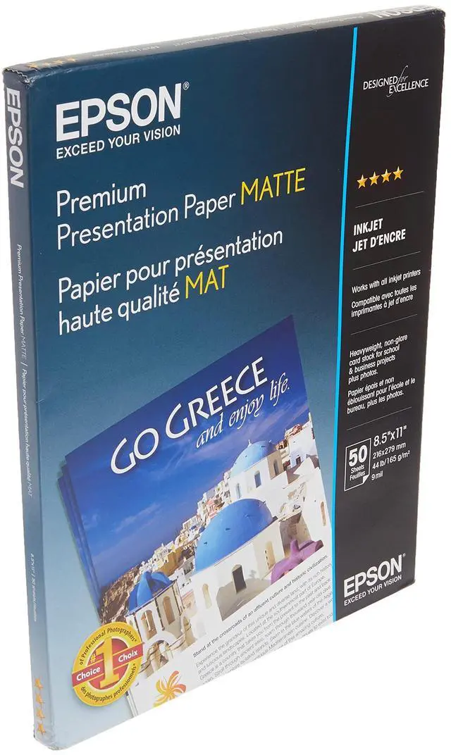 Alt view image 3 of 5 - Heavyweight 8.5x11 Matte Paper, 50 Sheets (S041257), (Pack of 5)
