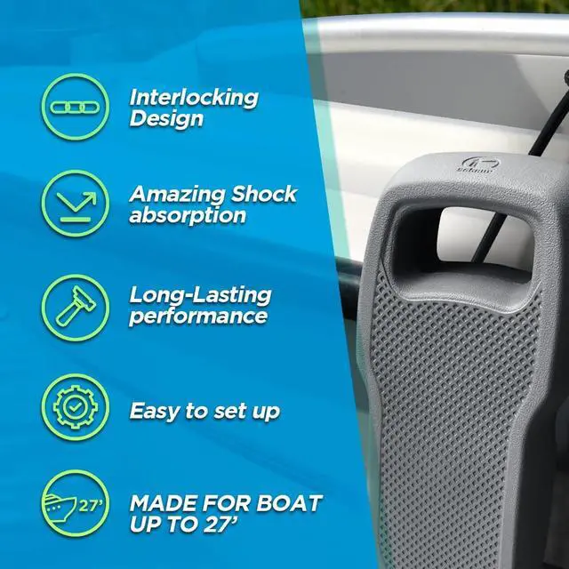 Alt view image 5 of 7 - EVA Boat Fenders for Docking Boat Bumpers Fenders for Docking Pontoon Boat Fenders Ideal for Fishing Boat, Pontoon Boat, PWC and Jet Ski