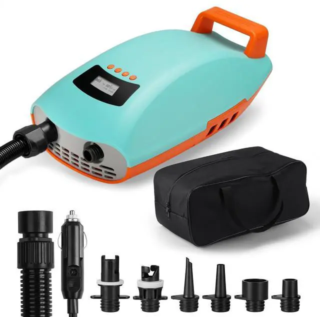 Main image of Seawolf Paddle Board Pump, 30% Faster 20 PSI SUP Electric Air Pump w/Dual Cylinder, Dual Stage & Active Cooling System, Supports 4 SUPs in a Row, 3 Colors Option