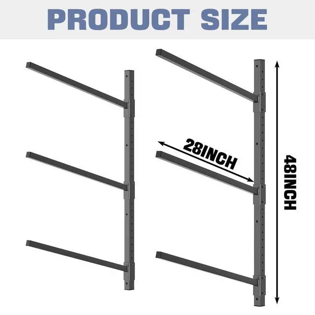 Alt view image 3 of 7 - Heavy Duty Wall Mounted Kayak Storage Rack for Garage, Adjustable Kayak Hangers for Wall, Holds Up to 220 lbs