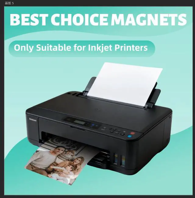 Alt view image 3 of 7 - 100 Sheets Bulk Printable Matte Magnet Sheets for inkjet printer Make Refrigerator Photo 13.5mil 8.5 x 11 inches Thick magnetic printer paper for cricut