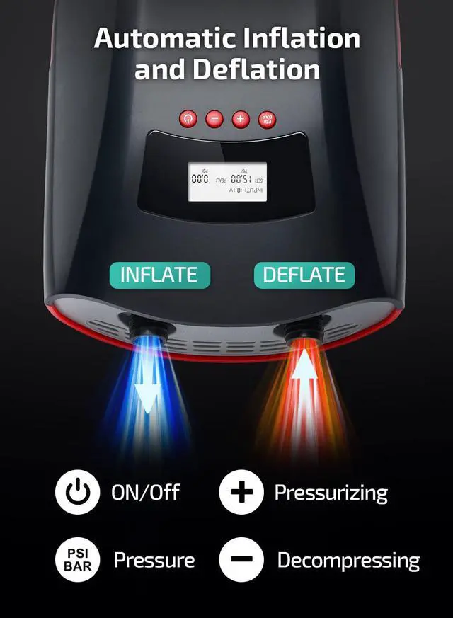 Alt view image 5 of 6 - Seawolf Paddle Board Pump, 30% Faster 20 PSI SUP Electric Air Pump w/Dual Cylinder, Dual Stage & Active Cooling System, Supports 4 SUPs in a Row, 3 Colors Option